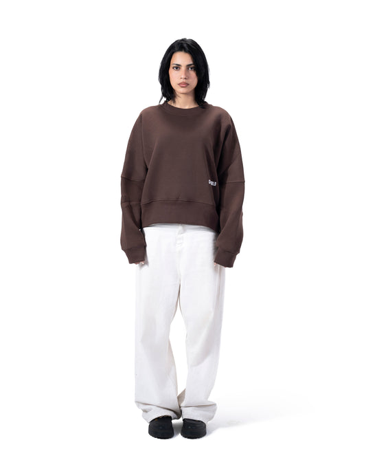 Brown Boxy Crewneck